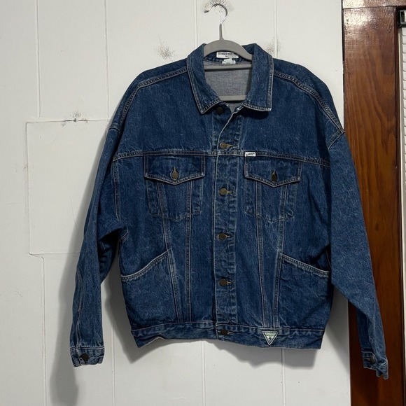 Vintage 80's‎ GUESS Jeans Denim Jacket Georges Marciano Men Medium Trucker